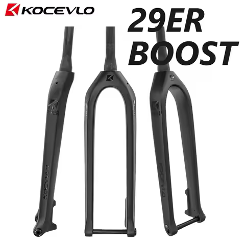 KOCEVLO Boost Mountain Bike Carbon 29er MTB Fiber Front Fork,28.6mm Spinal Canal Front Fork,Barrel S