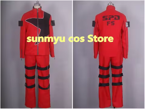 Tokusou Sentai Dekaranger Deka Red Banban Akaza Red Uniform Cosplay Costume,Custom Size Halloween wh