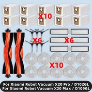Xiaomi Robot Vacuum X20 Pro / X20 Max / D102GL / D109GL Spare Parts Main Side Brush  Filter Mop Pad 