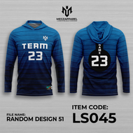 LS045 Basketball Warmer Hoodie Full Sublimation Free Team Name ,surname and Number
