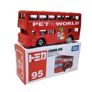 Domeka Bus Toy TOMY Alloy Car Double Decker Big Bus Bus Rainbow Bus Model