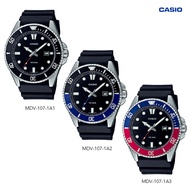 นาฬิกาข้อมือผู้ชาย Casio Men สายเรซิ่น  รุ่น MDV-107 Series MDV-107 -1A1 ,MDV-107-1A2 ,MDV-107-1A3 (