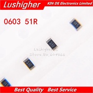 300PCS 0603 SMD Resistor 5% 51R Ohm 510 51ohm