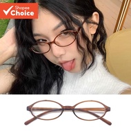 Y2K Anime Oval Glasses Vintage Small Frame Fashion Eyewear for Men Women