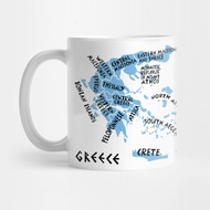 Souvenir map of greece and islands - Greece Travel Tea Mug