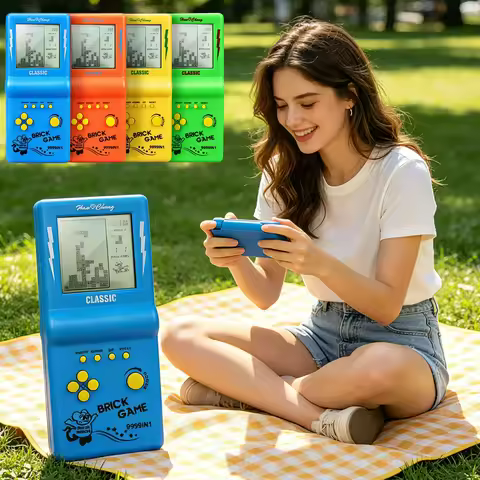 Handheld Portable Classic Game Console BRICK GAME Players Nostalgic Educational Toys 4 Colorful Elde