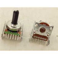 1PCS 161 type horizontal double potentiometer B100K B104 handle length 15MMF 6P [no lug]