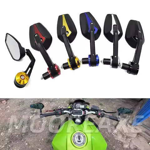 Motorcycle Mirror Motocross 22mm 7/8" Handlebar End Mirror Universal For CFMOTO VOGE 525 Kawasaki Z7