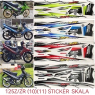 125ZR BODY COVER STICKER STRIPE COVER SET (10) SKALA MERAH BIRU HITAM HIJAU (11) 125Z Y125 Y125Z Y12