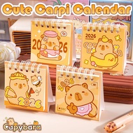 Simple Capybara Panda 2026 Desk Calendar Coil Desktop Office Mini Daily Calendar Planner C2e8