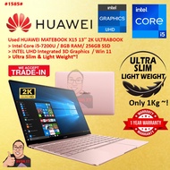 #1585 *Used HUAWEI MATEBOOK X (ROSE GOLD) 13.3" 2K ULTRABOOK INTEL CORE I5-7200U 4GB 256SSD i5 SLIM 