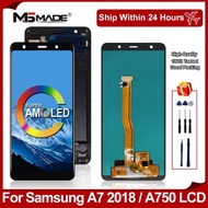 LA Super AMOLED LCD Samsung Galaxy A7 2018 suku cadang penggan