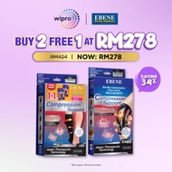 [Sep'26 Exclusive] [B2F1] EBENE Bio-Ray Compression Socks - Black x 2 + FREE Ebene Bio Ray Compressi