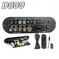 แอมขยายเสียง D2000 BT 5.0 AUX/USB/TF HIFI บอดบลูทูธ AudioHifi AC220V/DC12-24V กำลังขับ D800 แอมป์จิ๋