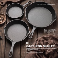 Balance.co Premium Pre-Seasoned Pure Cast Iron Skillet Non Stick Frying Pan Camping Kuali 铸铁锅