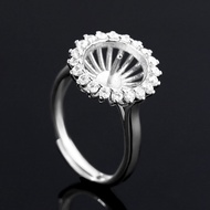 Hộp Đựng Nhẫn Bạc S925 Mạ Điện Cho Nam Và Nữ Trang Trí Hạt Tròn Ngọc Bích Mật Ong Vàng Trắng Vàng