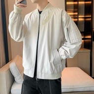 優質外套男士春秋季韓版潮牌痞帥夾克休閒百搭寬鬆男裝立領棒球服