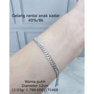 Sa G.525 Chain Fashion Bracelet rate 375%/8k-WHITEGOLD