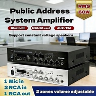 2 Partition Bluetooth Power Amp Adjustable Volume Public Address Amp Household