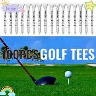 FANSIN 100pcs Golf Wood Tees, 69/83mm Digital Scale White Striped Golf Tee, Golf Training Aids Woode