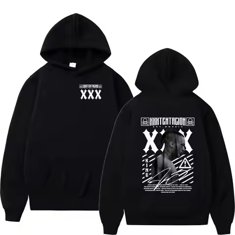 Rapper XXXTentacion Album 2026 New Hoodie Men's Gothic Punk Hip Hop Pullover Sweatshirt Retro Oversi
