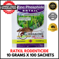 RATKIL (ZINC PHOSPHIDE) - RAT KILLER / RAT POISON / LASON SA DAGA 10 GRAMS X 100 SACHETS