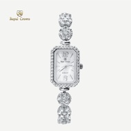 Royal Crown รุ่น 3809 นาฬิกาข้อมือผู้หญิงเล็กๆกันน้ำ ล้อมเพชร แบรนด์เนมแท้ - Vayo Jewelry