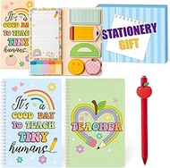 B1ykin Stationery Gift Set - 3Pcs Notebook Sticky Notes, A5 Spiral Notebooks & 550 Sheets Cute Stick