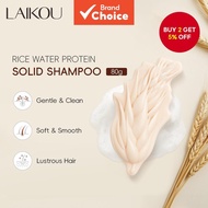 LAIKOU Rice Water & Protein Solid Shampoo Bar - For Soft, Smooth & Lustrous Hair 80g with 94.4% Trip