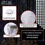 EELIC TMM-P1MB 10MM Contents 5 PCS Crystal Bead Curtain Decorations 1 meter long (81 pcs acrylic)