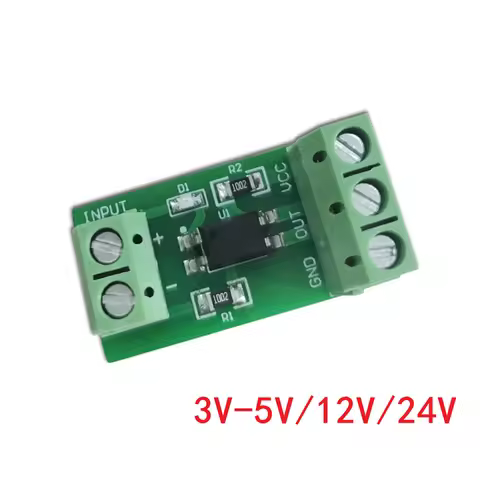 Optocoupler Isolation Module Isolated Board 817 3V-5V 12V 24V 1 Channel No Din Rail Holder PLC Proce