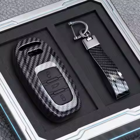 ABS Carbon Car Key Case Cover For Audi A1 A3 8P A4 B8 B9 A5 A6 C7 A7 A8 Q3 Q5 Q7 Q8 C8 D5 4M RS3 S4 