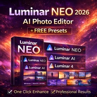 Luminar NEO 2026 + Luminar AI + Luminar 4 Lifetime For Windows & MacOS | AI Photo Editing Software +
