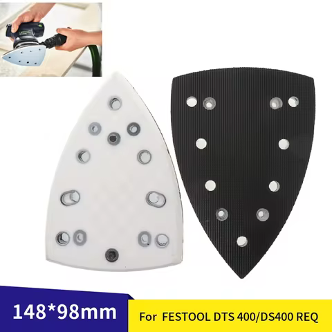 148x98mm Dust-Free Backup Sanding Pad for Hook Loop Sanding Discs, Replace FESTOOL DTS 400/DS400 REQ