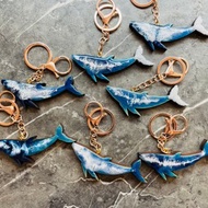 松木海浪鯨魚吊飾