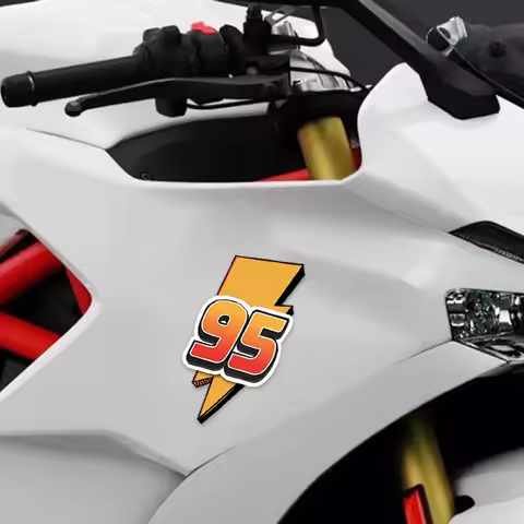 Lightning 95 Number Waterproof Vinyl Sticker Motorcycle Fuel Tank Side Panel Car E-Scooter DIY Decor