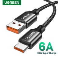 UGREEN Huawei Super Charging Cable USB-A to USB-C 6A 100W Fast Charger Nylon Cable For Type C Phone