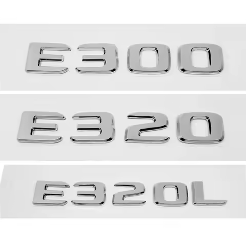 ABS Plastic E300 E320 E320L Trunk Rear Logo Badge Emblem Sticker For Mercedes Benz E Class W207 W210
