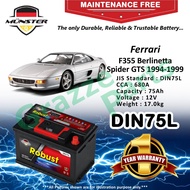 Münster Robust MF CMF DIN75 | DIN75L | 57539 75AH Car Battery Bateri Kereta Ferrari F355 Berlinetta 