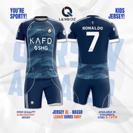 Al Nassr CR7 Away Kids Football Jersey 2024-2025 | Children's Futsal Jersey | LANQIDZ Football Jerse
