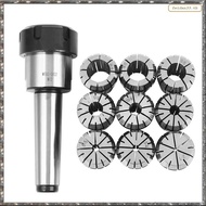 [L W H Y] 10Pcs ER32 Spring Collets Set 2/4/6/8/10/12/16/18/20mm + MT3 M12 ER32 Collet Chuck Morse T