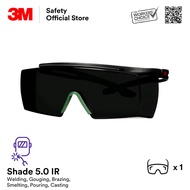 3M™ SecureFit SF3750AS-BLK Premium Welding Over Spectacles/ Dark Grey Shade 5.0 IR Lens/Safety Glass