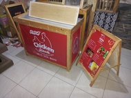 Booth portable gratis banner dan tambahan roda mini/Gerobak lipat/Meja jualan praktis