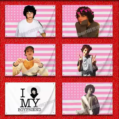 Pink F-Finn Wolfhard America USA Flag For 50*70cm 60*90cm 60*110cm 80*120cm 100*150cm 150*200cm Camp