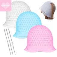 [guyumao] Hair Coloring Highlighting Cap Reusable Silicone Highlight Cap Pull Through Caps For Hair 
