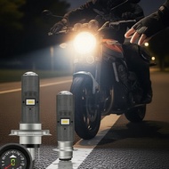 6000K White Ba20d Hi/Lo Beam H4 P15D LED Motorcycle Headlight Bulb