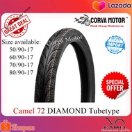 Spot📌TAYAR CAMEL CM72 Tubetype Racing (Diamond) 50/90-17, 60/90-17, 70/90-17, 80/90-17 (Maxxis Diamond) DIAMOND