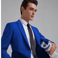 SG SUPPLIERS High-End Suits blazer 2Pieces Men Suit Set Slim Fit Groomsmen/Prom Suit for Men Business Casual Suit