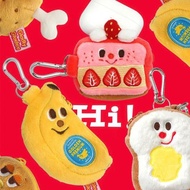 樸坊 日本GLADEE耳機包毛絨兔子可愛AirPods pro保護套可掛件收納香蕉蘋果漢堡蛋糕餅干花生情侶生日禮物