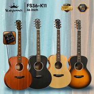 KEPMA FS36-EQ Elite Series 36 inch (3/4) Travel Solid Top Acoustic Guitar with AcoustiFex K-11 Picku